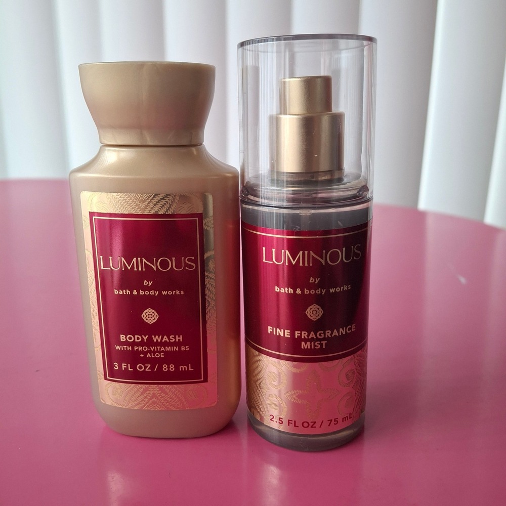 Bath & Body Works LUMINOUS Body Wash & Fragrance Mist Set of 2 Travel Size
